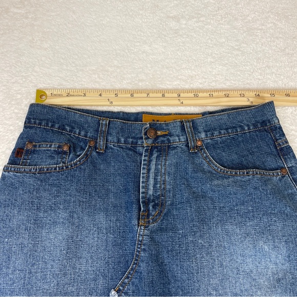 MOTO BLUES Jeans Skirt Split In Front RN 35320 Women's 13/14 Medium Wash Fringe - Picture 3 of 13